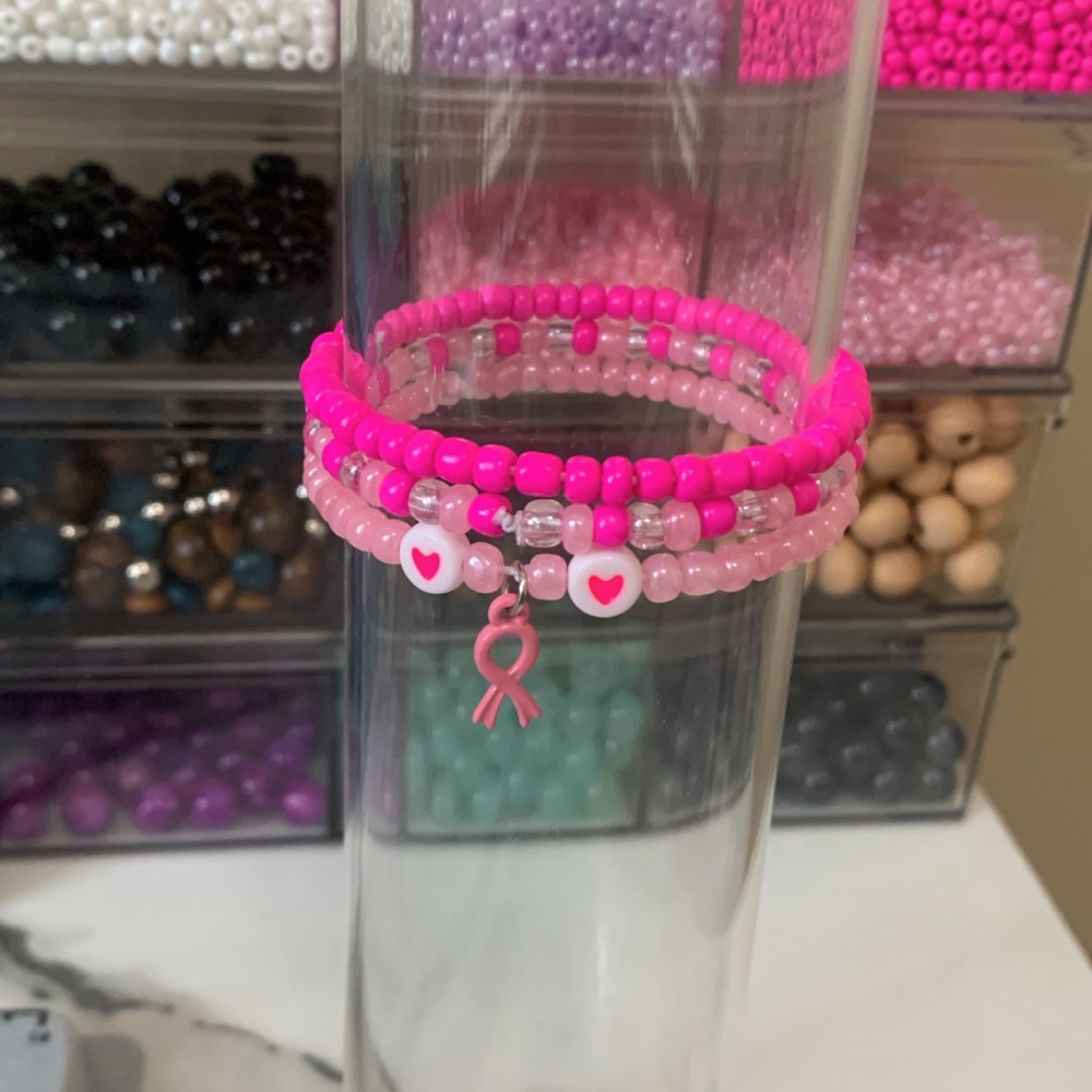 Breast cancer awareness bracelets